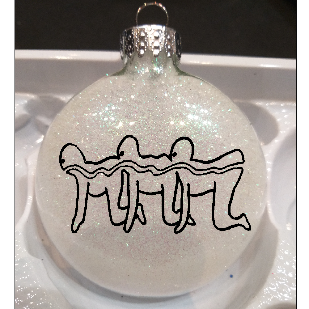 Stranger Things Christmas Ornament, Glass, Glitter, Iridescent
