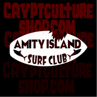 Jaws Amity Island Surf Club Vinyl Decal