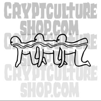 Human Centipede Diagram Vinyl Decal