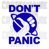 Hitchhiker's Guide to the Galaxy Don't Panic Vinyl Decal