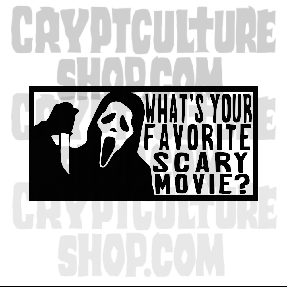 Scream Ghost Favorite Scary Movie Face Vinyl Decal – Crypt Culture