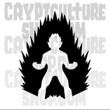 Anime Dragonball Z Goku Flame Vinyl Decal