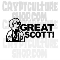 Back to the Future Great Scott! Vinyl Decal