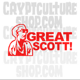 Back to the Future Great Scott! Vinyl Decal