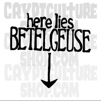 Beetlejuice Here Lies Betelgeuse Vinyl Decal