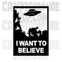 X-Files I Want To Believe Vinyl Decal