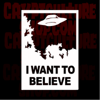 X-Files I Want To Believe Vinyl Decal