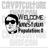 True Crime Jim Jones Jonestown Vinyl Decal