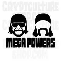 Pro Wrestling Mega Powers Vinyl Decal