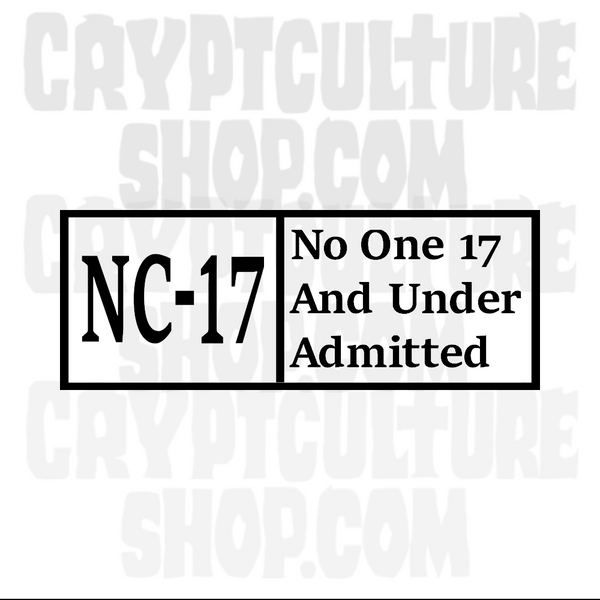 Horror NC-17 Vinyl Decal