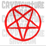 Satan! Pentagram Vinyl Decal