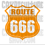 Satan! Route 666 Vinyl Decal