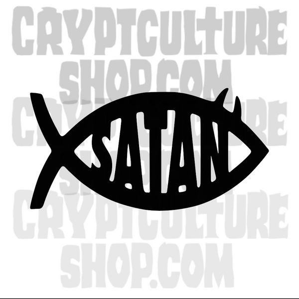 Satan! Satan Fish Vinyl Decal