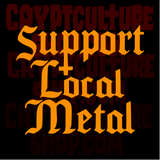 Horror Support Local Metal Inverted Cross Vinyl Decal