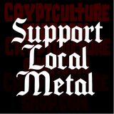 Horror Support Local Metal Inverted Cross Vinyl Decal