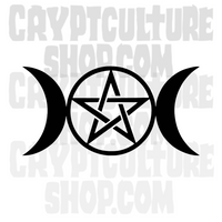 Occult Triple Moon Vinyl Decal