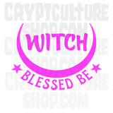 Occult Witch Blessed Be Vinyl Decal