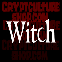 Occult Witch Text Vinyl Decal