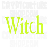 Occult Witch Text Vinyl Decal