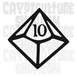 Dungeons and Dragons D&D d10 Vinyl Decal