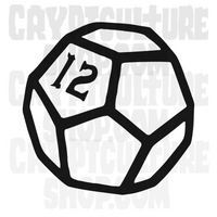 Dungeons and Dragons D&D d12 Vinyl Decal