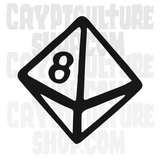 Dungeons and Dragons D&D d8 Vinyl Decal