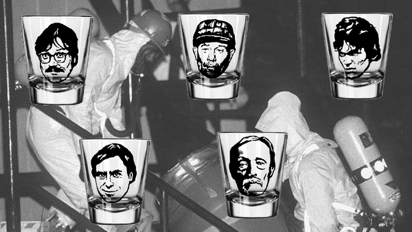 True Crime Serial Killer Five (5) Shot Glass Set Ted Bundy Albert Fish Ed Gein Edmund Ed Kemper Richard Ramirez Free Shipping Merch Massacre