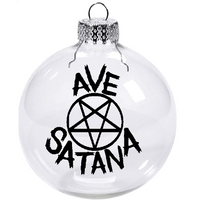 Satanism Ornament Christmas Shatterproof Disc Ave Satana Hail Satan Inverted Cross Pentagram 666 Devil Worship Halloween Free Shipping Merch Massacre