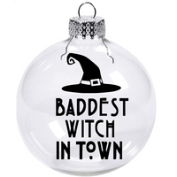Witch Ornament Christmas Shatterproof Disc Baddest Witch in Town Hat Coven Witches Witchcraft Scary Horror Halloween TV Free Shipping Merch Massacre