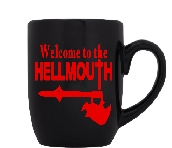 Buffy the Vampire Slayer Mug Coffee Cup Black Welcome Hellmouth Free Shipping Merch Massacre