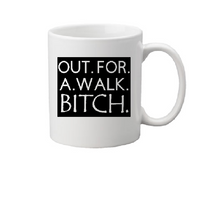 Buffy the Vampire Slayer Mug Coffee Cup White  Out For A Walk Bitch Spike Sunnydale Willow Xander Giles Angel Halloween Free Shipping Merch Massacre