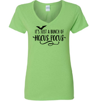 Witch Ladies V Neck T Shirt Adult S-3X It's Just a Bunch of Hocus Pocus Halloween  Sanderson Sisters Family Comedy Horror Free Shipping Merch Massacre