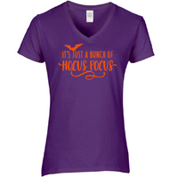 Witch Ladies V Neck T Shirt Adult S-3X It's Just a Bunch of Hocus Pocus Halloween  Sanderson Sisters Family Comedy Horror Free Shipping Merch Massacre