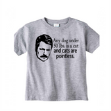 Parks and Rec Cats Pointless T Shirt Kids Youth Toddler Clothing 2T-Youth XL Ron Swanson Merch Massacre Free Shipping