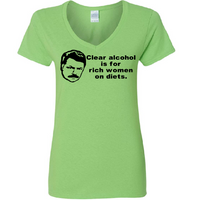 Parks and Rec Ladies V Neck T Shirt Adult S-3X Ron Swanson Quote Funny LOL Johnny Karate Little Sebastion Recreation Free Shipping Merch Massacre