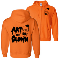 Terrifier Zip Up Hoodie Sweatshirt Unisex S-5X Adult Art the Clown Serial Killer Slasher All Hallows Eve Horror Halloween Free Shipping Merch Massacre