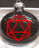 Gamer Ornament Glitter Christmas Shatterproof Dungeons and Dragons d20 THAC0 Devil Game Gaming Tabletop RPG Nerd Geek Free Shipping Merch Massacre
