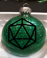 Gamer Ornament Glitter Christmas Shatterproof Dungeons and Dragons d20 THAC0 Devil Game Gaming Tabletop RPG Nerd Geek Free Shipping Merch Massacre