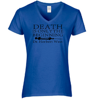 Reanimator Ladies V Neck T Shirt Adult S-3X Herbert West H.P. Lovecraft Death Only Beginning Cthulhu Elder Sign Horror Free Shipping Merch Massacre