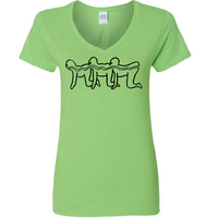 Human Centipede Ladies V Neck T Shirt Adult S-3X Survivor Surgical Horror Extreme Halloween Funny LOL Free Shipping Merch Massacre