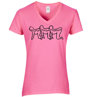 Human Centipede Ladies V Neck T Shirt Adult S-3X Survivor Surgical Horror Extreme Halloween Funny LOL Free Shipping Merch Massacre
