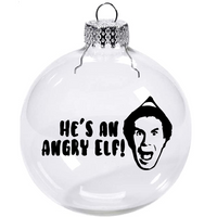 Elf Ornament Christmas Shatterproof Disc Buddy He's an Angry Smiling Is My Favorite Holiday Movie Funny Comedy Free Shipping Merch Massacre