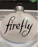 Firefly Ornament Glitter Christmas Shatterproof Disc Serenity Space Ship Western Sci Fi Science Fiction Western Halloween Free Shipping Merch Massacre