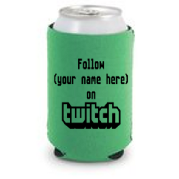 Twitch Follow Streamer Can Cooler Sleeve Bottle Holder Video Gamer Horror Free Shipping Merch Massacre