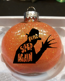 Nightmare on Elm Street Ornament Glitter Christmas Shatterproof Freddy Krueger Slasher Dream Warriors Horror Halloween Free Shipping Merch Massacre
