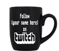 Gamer Twitch Mug Coffee Cup Black Follow Subscribe Support Video Game Gaming Streamer Streaming Free Shipping Merch Massacre
