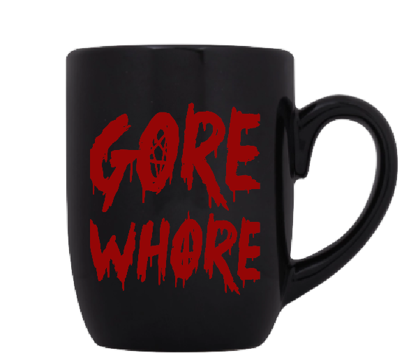 Gore Whore Mug Coffee Cup Black Blood Gory Bloody Creepy Horror Free Shipping Merch Massacre
