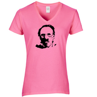 Hannibal Lecter Ladies V Neck T Shirt Adult S-3X Silence of the Lambs Cannibal Red Dragon Manhunter Psycho Doctor Horror Free Shipping Merch Massacre