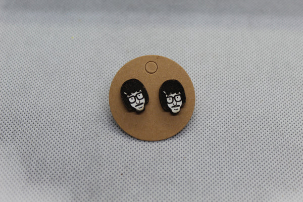 Bob Bob's Burgers Wood Stud Earrings Horror Jewelry Handmade Merch Mas –  Crypt Culture