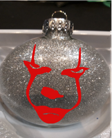It Ornament Glitter Christmas Shatterproof Pennywise You'll Float Too Clown Penny Wise Clown Derry Loser Club Horror Halloween Shipping Merch Massacre